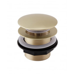 APS12917 APS Brushed Brass Unslotted Bath Centre Clicker Waste Brushed Brass