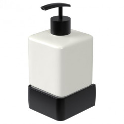APS9040 Haceka Aline Soap Dispenser Black Aluminum Ceramics Black