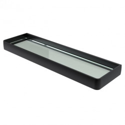 APS9046 Haceka Aline Shelf Glass Black Aluminum 60cm Black