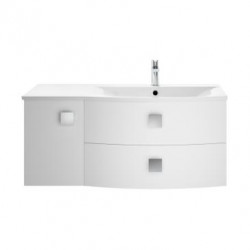 Hudson Reed | SAR102R | 1000mm Cabinet & Basin - Right Hand | Moon White