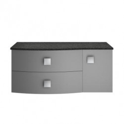 APS3408 1000mm Left Hand Cabinet With Marble Top Dove Grey