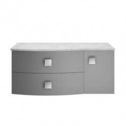 APS3410 1000mm Left Hand Cabinet With Marble Top Dove Grey