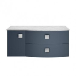 APS3417 1000mm Right Hand Cabinet With Marble Top Mineral Blue