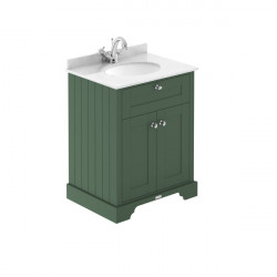 APS5498 600mm Cabinet & Marble Top (1TH) Hunter Green