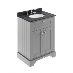 APS5522 600mm Cabinet & Marble Top (3TH) Storm Grey