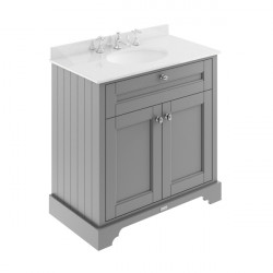 APS5536 800mm Cabinet & Marble Top (3TH) Storm Grey