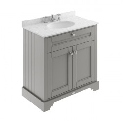 APS5546 800mm Cabinet & Marble Top (3TH) Storm Grey