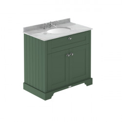 APS5548 800mm Cabinet & Marble Top (3TH) Hunter Green