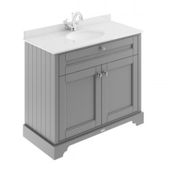 APS5562 1000mm Cabinet & Marble Top (1TH) Storm Grey