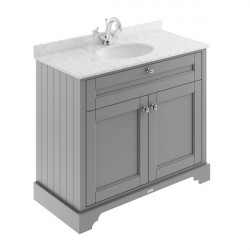 APS5575 1000mm Cabinet & Marble Top (1TH) Storm Grey