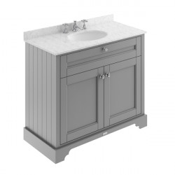 APS5580 1000mm Cabinet & Marble Top (3TH) Storm Grey