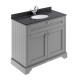 APS5585 1000mm Cabinet & Marble Top (1TH) Storm Grey