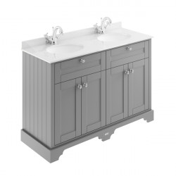 APS5596 1200mm Cabinet & Double Marble Top (1TH) Storm Grey