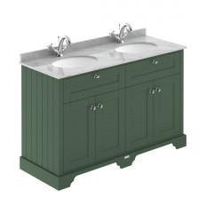 APS5611 1200mm Cabinet & Double Marble Top (1TH) Hunter Green