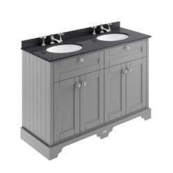 APS5624 1200mm Cabinet & Double Marble Top (3TH) Storm Grey