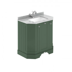 APS5725 750 3-Door Angled Unit & Marble Top 1TH  Hunter Green