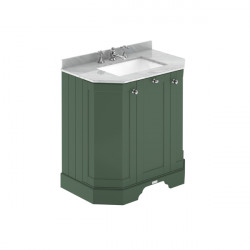 APS5740 750 3-Door Angled Unit & Marble Top 3TH  Hunter Green
