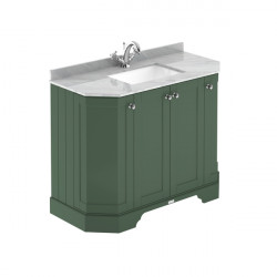 APS5759 1000 4-Door Angled Unit & Marble Top 1TH Hunter Green
