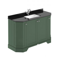 APS5782 1200 4-Door Angled Unit & Marble Top 1TH Hunter Green