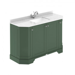 APS5788 1200 4-Door Angled Unit & Marble Top 1TH Hunter Green