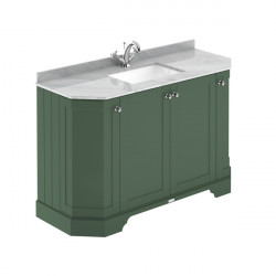 APS5793 1200 4-Door Angled Unit & Marble Top 1TH Hunter Green