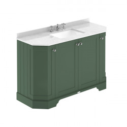 APS5803 1200 4-Door Angled Unit & Marble Top 3TH Hunter Green