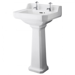 APS5866 500mm 2TH Basin & Comfort Height Ped White