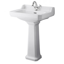 APS5868 600mm 1TH Basin & Comfort Height Ped White