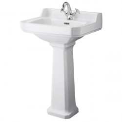 APS5870 560mm 1TH Basin & Comfort Height Ped White