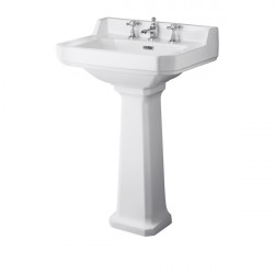 APS5875 600mm 3TH Basin & Comfort Height Ped White