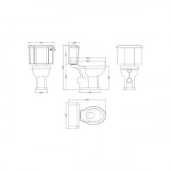 APS5885 Comfort Close Coupled WC & Cistern White
