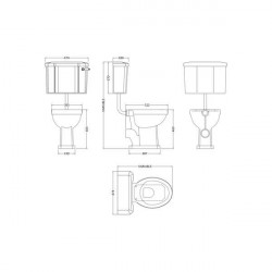 APS5891 Comfort Low Level WC & Flush Pipe White