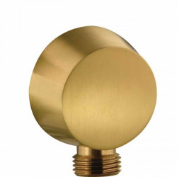 APS12867 Brushed Brass Round Outlet Elbow Brushed Brass