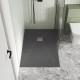 APS13012 Grey Slate Tray Slimline / Square Shower Tray 900 x 900mm Grey