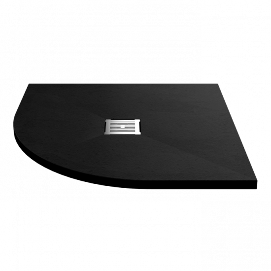 APS13034 Slate Tray Slimline / Quad Shower Tray 900 x 900mm Black
