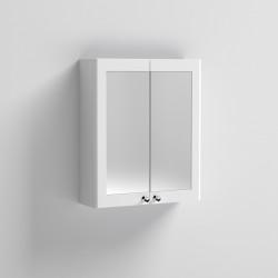 APS13065 600mm Mirror Cabinet Satin White