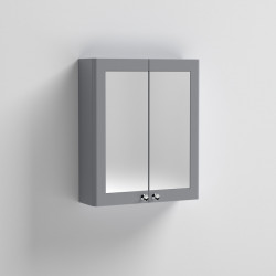 APS13069 600mm Mirror Cabinet Satin Grey