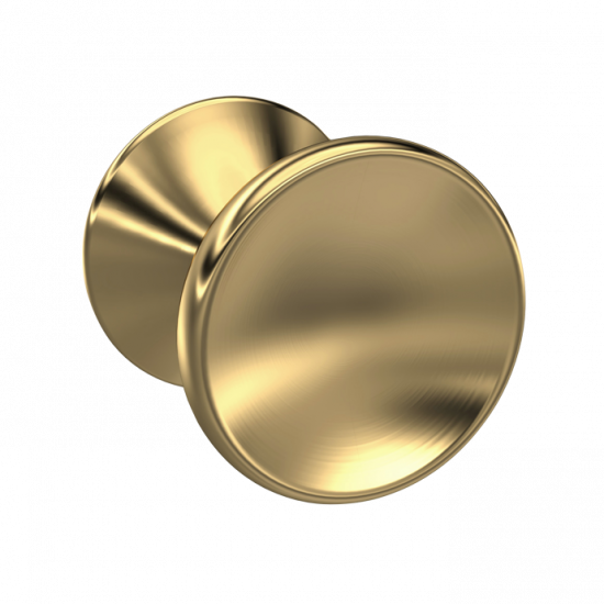 APS4682 Indented Round Knob Brushed Brass