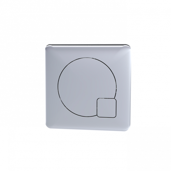 APS4733 Square Dual Flush Push Button Chrome