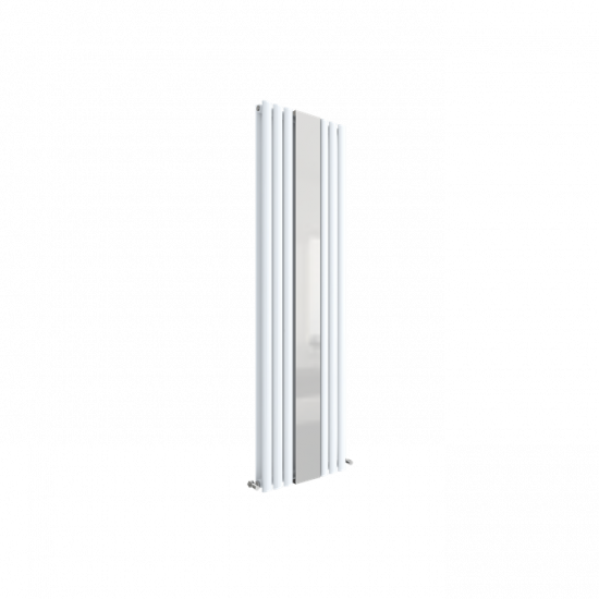 APS5407 Double Panel Radiator With Mirror 1800 x 499 High Gloss White