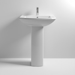 Nuie | CSS002 | Asselby 600mm Basin & Pedestal | White