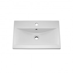 APS6412 600 WH Single Drawer Vanity & Basin 1 Gloss White