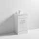 APS7195 Floor Standing 500mm Cabinet & Basin 2 High Gloss White
