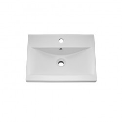 Nuie | VTMW500E | Floor Standing 500mm Cabinet & Basin 2 | High Gloss White