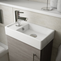 Nuie | MIN012 | 400 Single Door WH Unit and Basin | Stone Grey