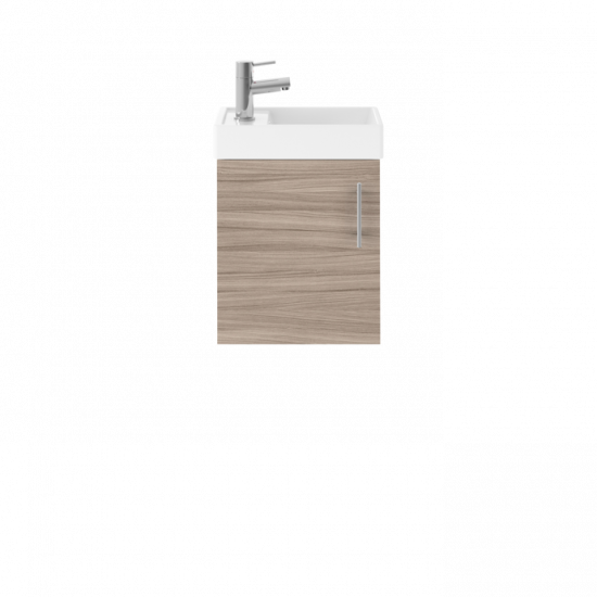 APS7331 400 Single Door WH Unit and Basin Driftwood
