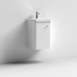Nuie | COR101 | 400 Wall Hung 1-Door Unit & Basin | Gloss White