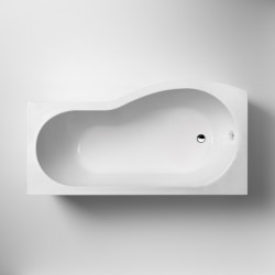 APS7658 Left Hand Curved Bath 1500mm White
