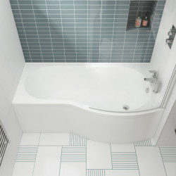 APS7659 Right Hand Curved Bath 1500mm White