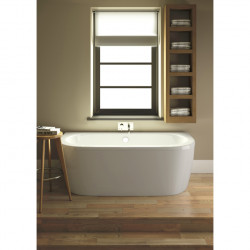 Nuie | BSG003 | Shingle Back To Wall Bath & Panel (4mm) | White
